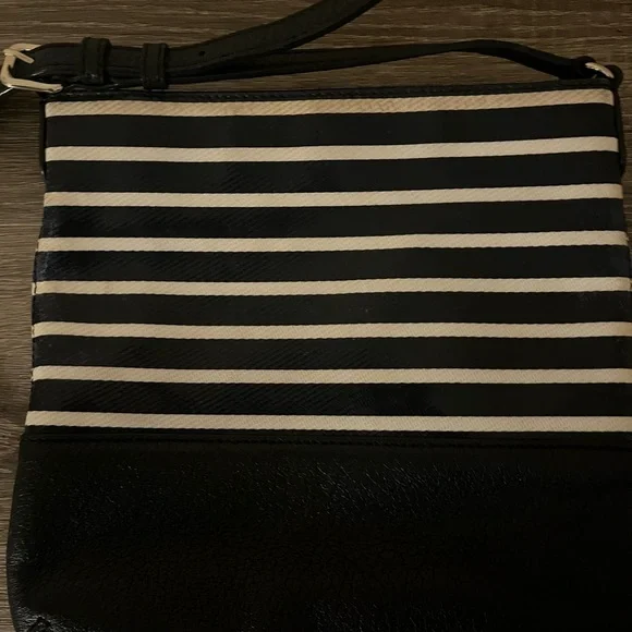Kate Spade Navy and White Striped Crossbody Bag - Picture 4 of 9
